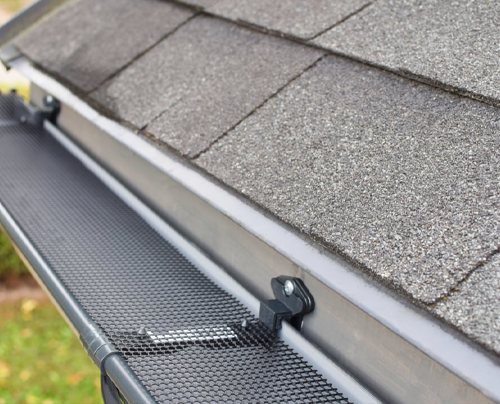 a gutter on a roof