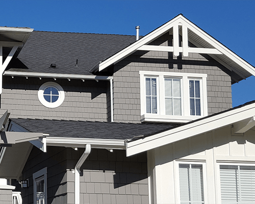 a house with a roof