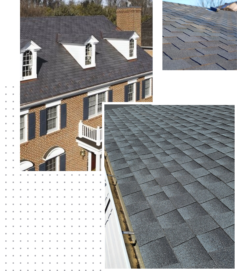 a collage of different roofing materials