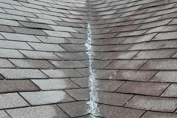 a close up of a roof that is leaking